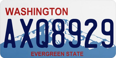 WA license plate AXQ8929