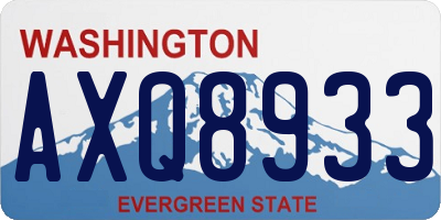 WA license plate AXQ8933