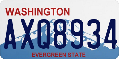 WA license plate AXQ8934