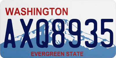 WA license plate AXQ8935