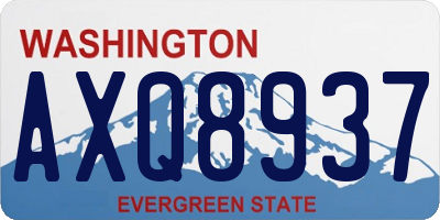WA license plate AXQ8937
