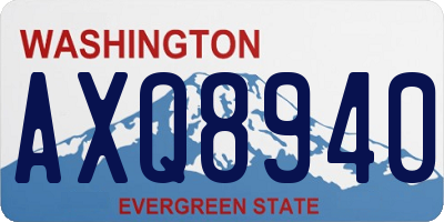 WA license plate AXQ8940