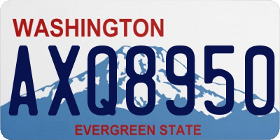 WA license plate AXQ8950