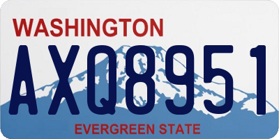 WA license plate AXQ8951