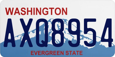 WA license plate AXQ8954