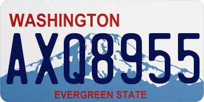 WA license plate AXQ8955