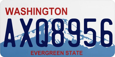 WA license plate AXQ8956
