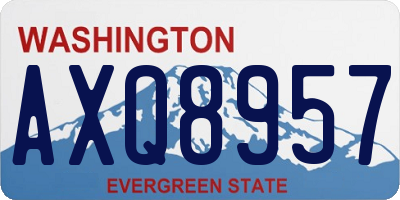 WA license plate AXQ8957
