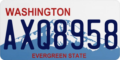 WA license plate AXQ8958