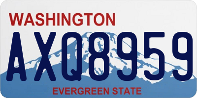 WA license plate AXQ8959