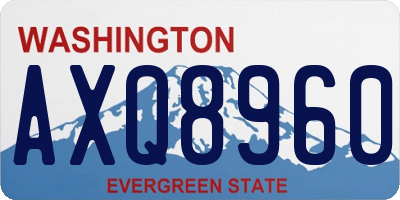WA license plate AXQ8960