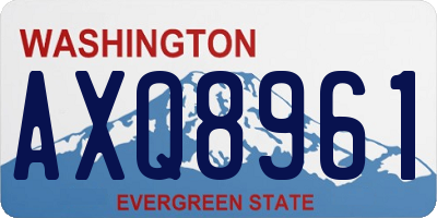 WA license plate AXQ8961