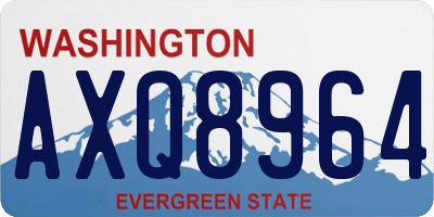 WA license plate AXQ8964