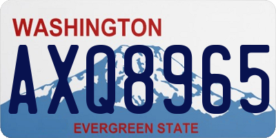 WA license plate AXQ8965