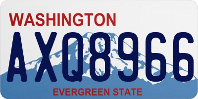 WA license plate AXQ8966