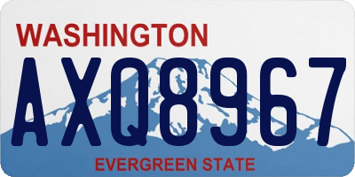 WA license plate AXQ8967