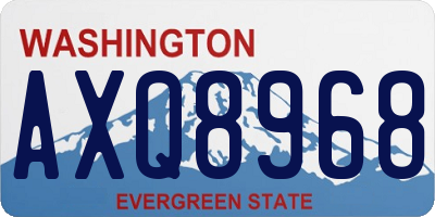 WA license plate AXQ8968