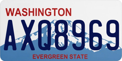 WA license plate AXQ8969