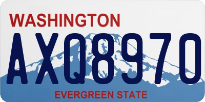 WA license plate AXQ8970