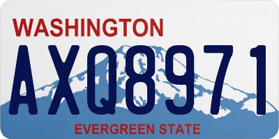 WA license plate AXQ8971