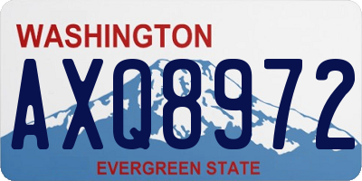 WA license plate AXQ8972