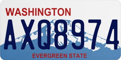 WA license plate AXQ8974