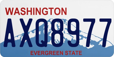 WA license plate AXQ8977