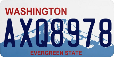 WA license plate AXQ8978