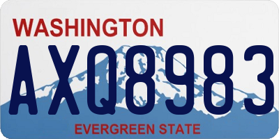 WA license plate AXQ8983