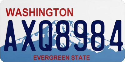 WA license plate AXQ8984