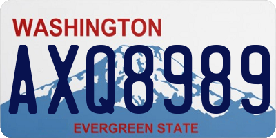 WA license plate AXQ8989