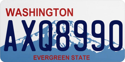 WA license plate AXQ8990