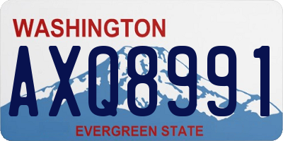 WA license plate AXQ8991