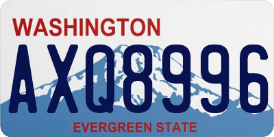WA license plate AXQ8996
