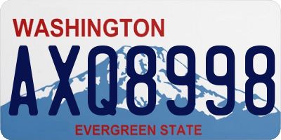 WA license plate AXQ8998