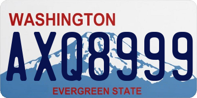 WA license plate AXQ8999