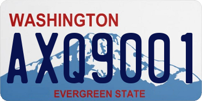 WA license plate AXQ9001