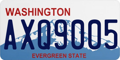 WA license plate AXQ9005