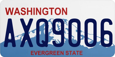 WA license plate AXQ9006