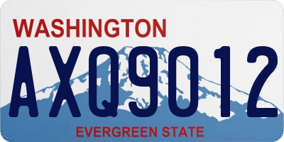 WA license plate AXQ9012