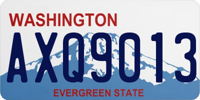 WA license plate AXQ9013