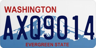 WA license plate AXQ9014