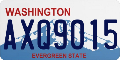WA license plate AXQ9015