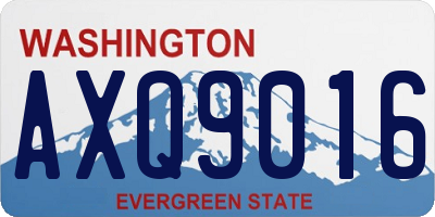 WA license plate AXQ9016
