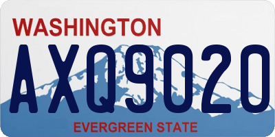 WA license plate AXQ9020