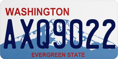 WA license plate AXQ9022