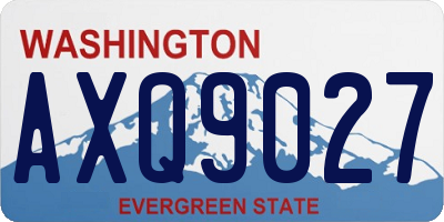 WA license plate AXQ9027
