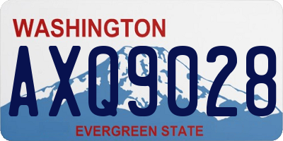 WA license plate AXQ9028