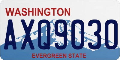 WA license plate AXQ9030