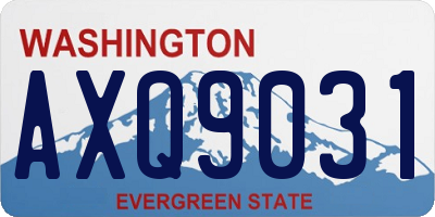 WA license plate AXQ9031